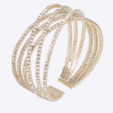Cuff brillos cruzados