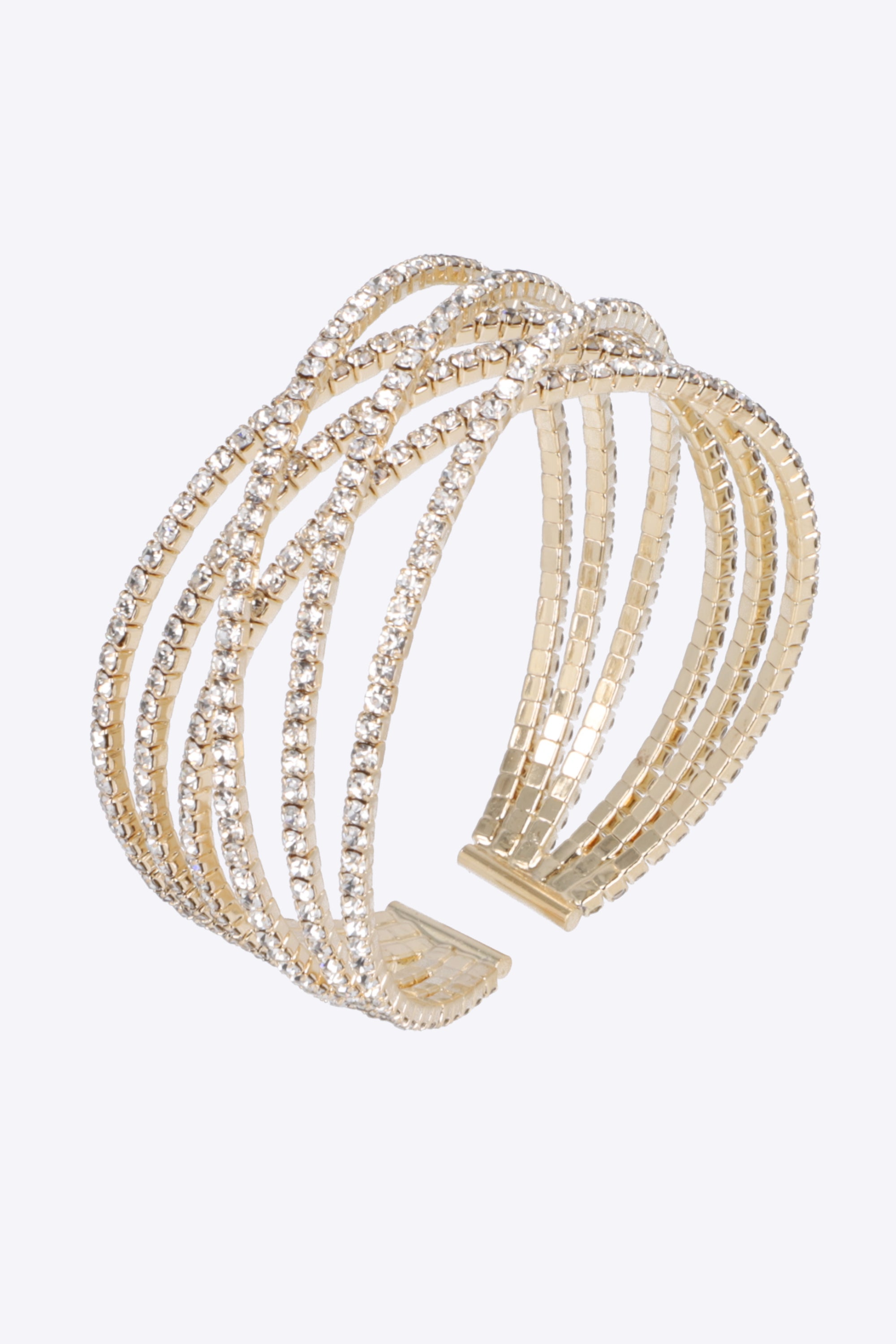 Cuff brillos cruzados