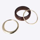 Set cuff madera metal