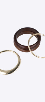 Set cuff madera metal
