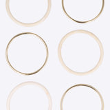 Set 6 cuffs metalicos acrilico