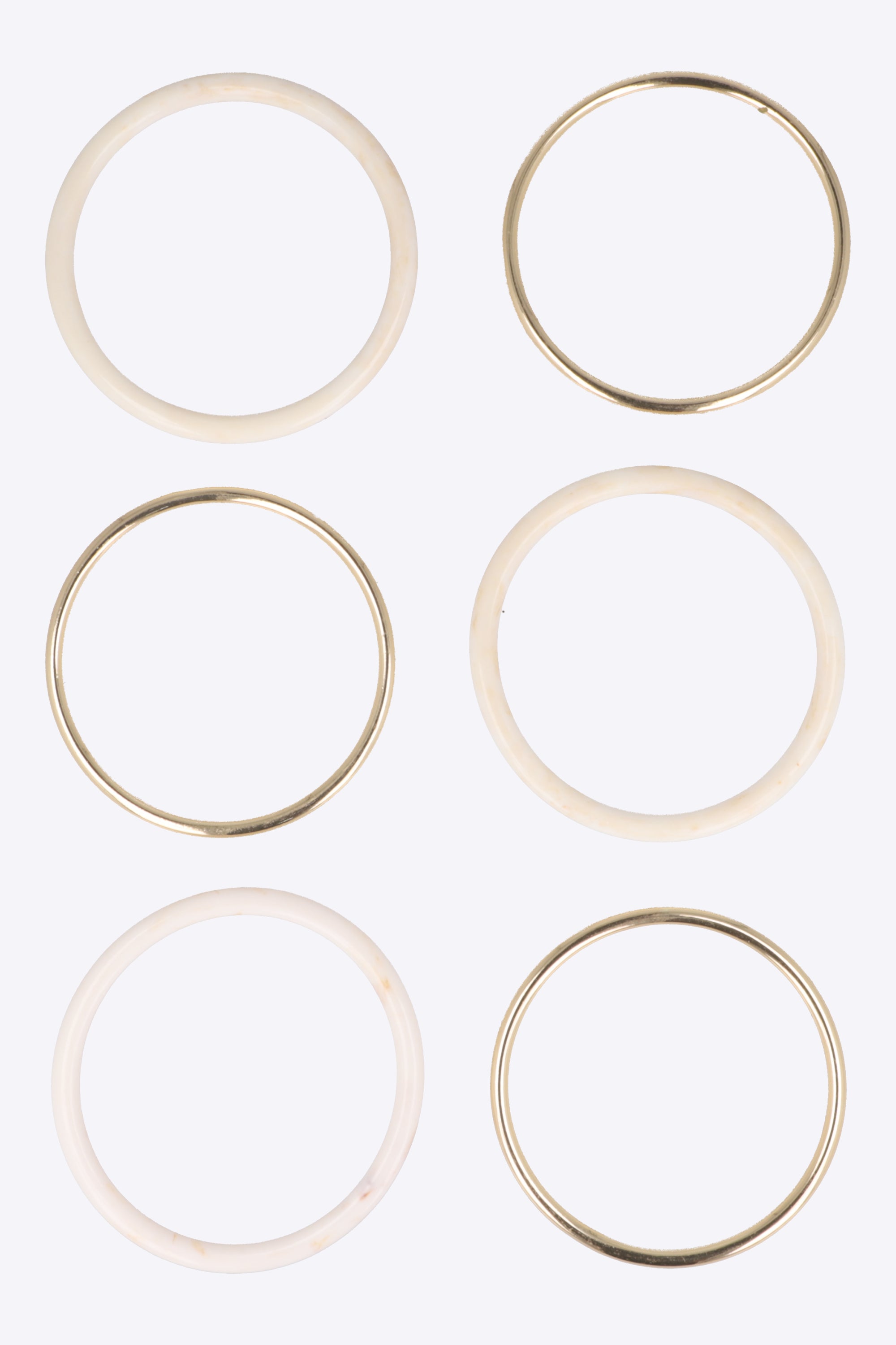 Set 6 cuffs metalicos acrilico