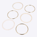 Set 6 cuffs metalicos acrilico
