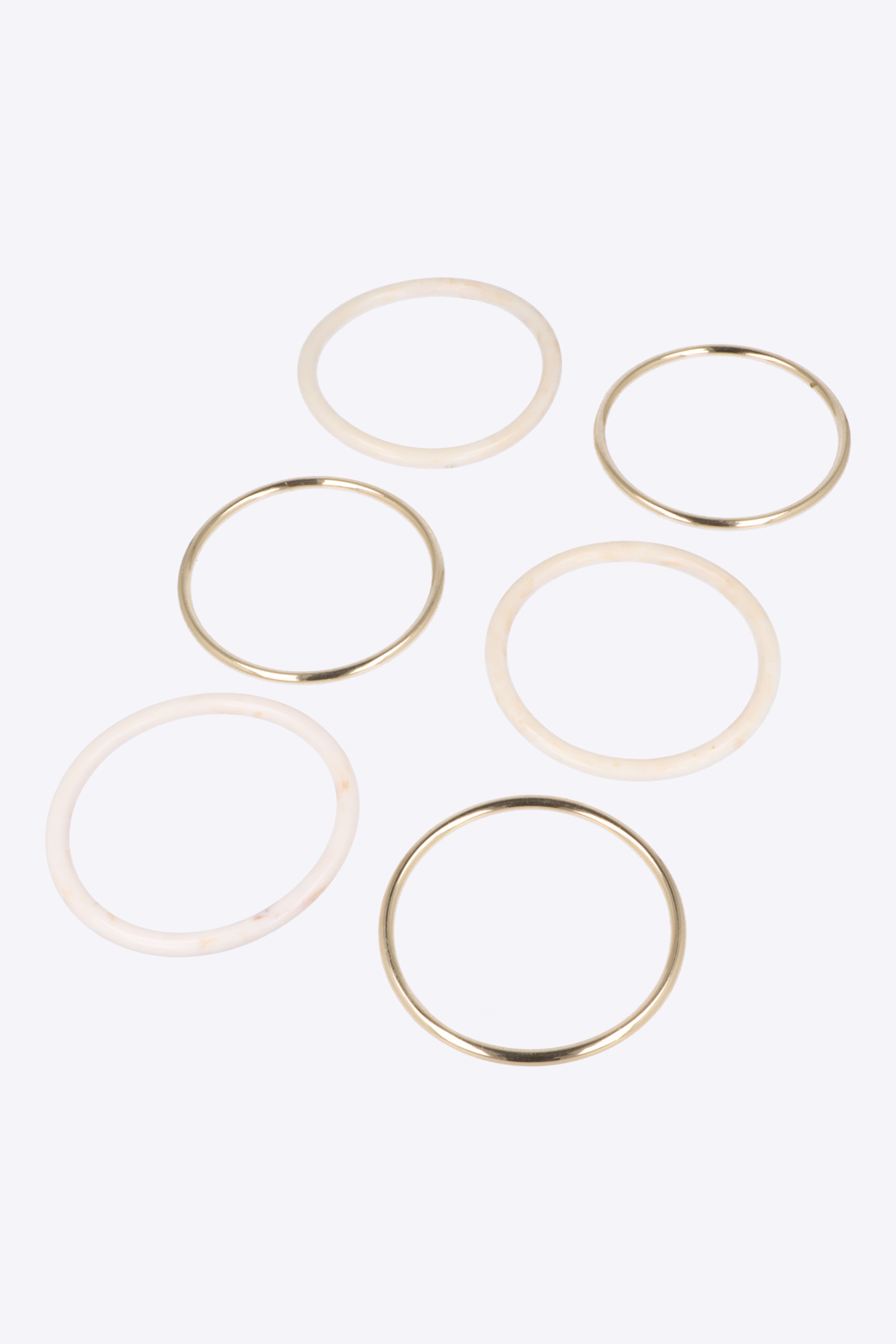 Set 6 cuffs metalicos acrilico