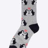 Calcetin pingüinos enamorados