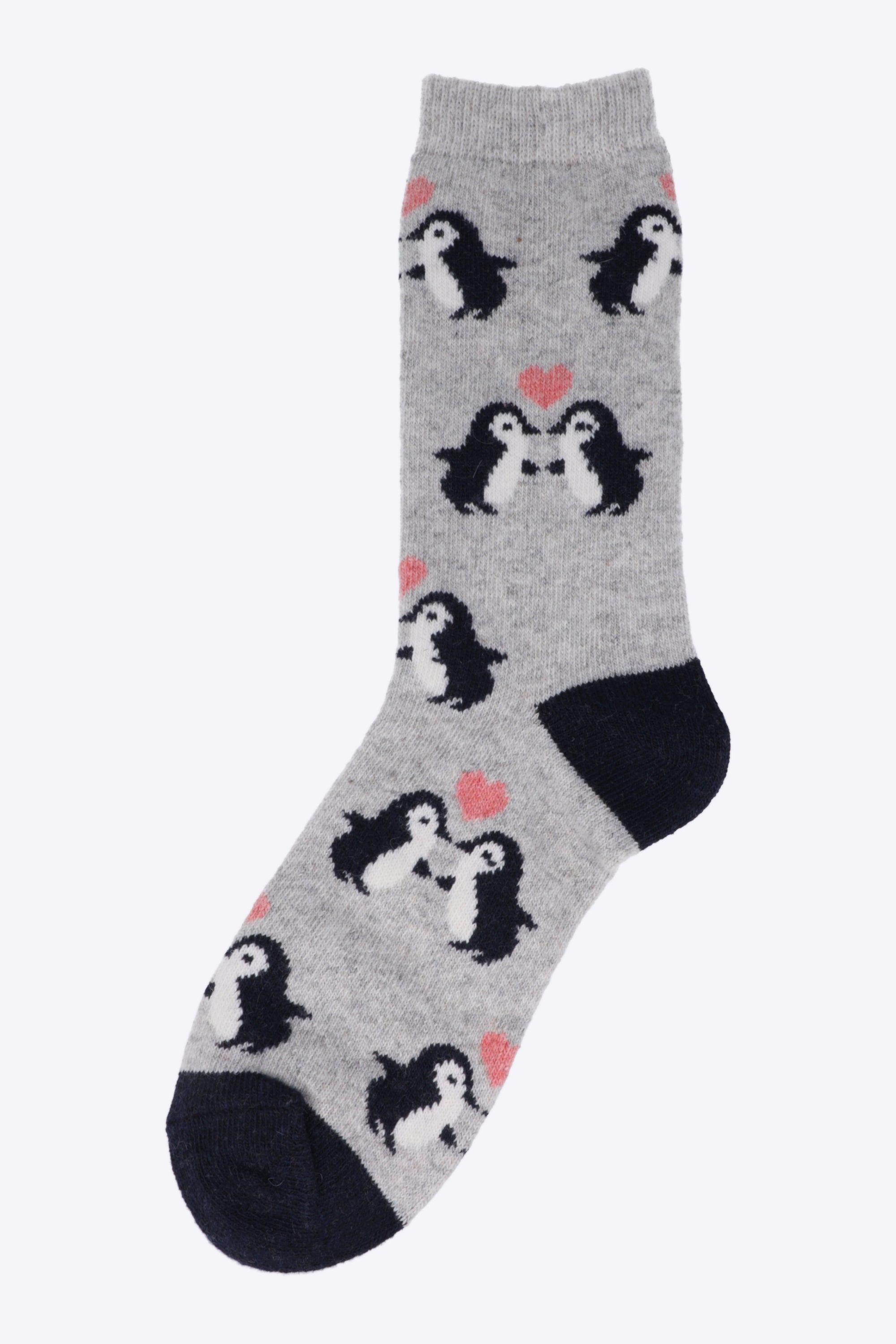 Calcetin pingüinos enamorados