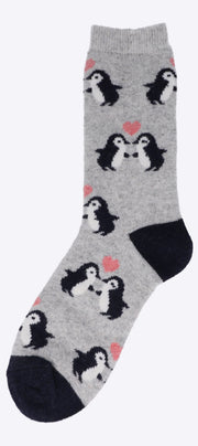 Calcetin pingüinos enamorados