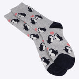 Calcetin pingüinos enamorados