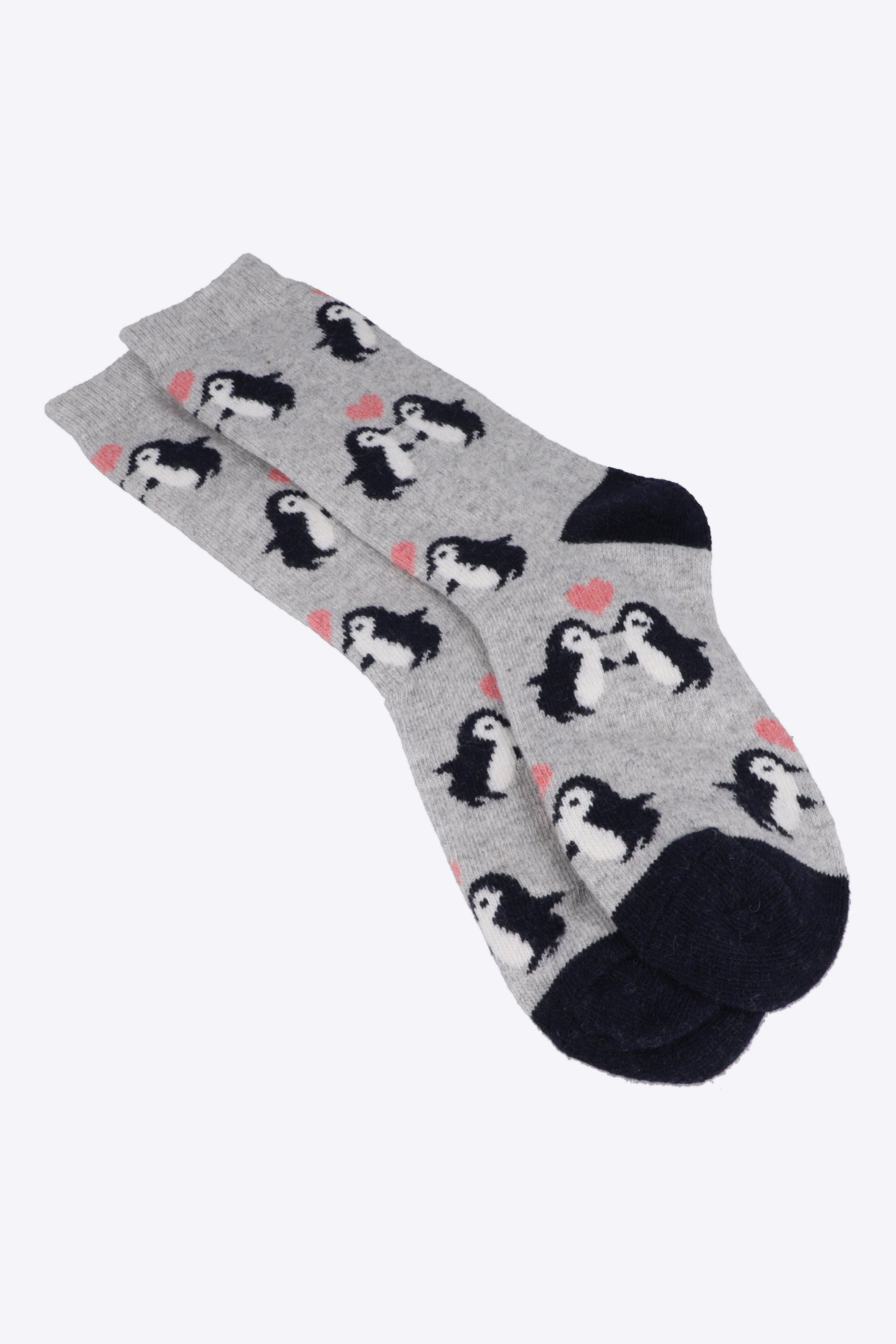 Calcetin pingüinos enamorados