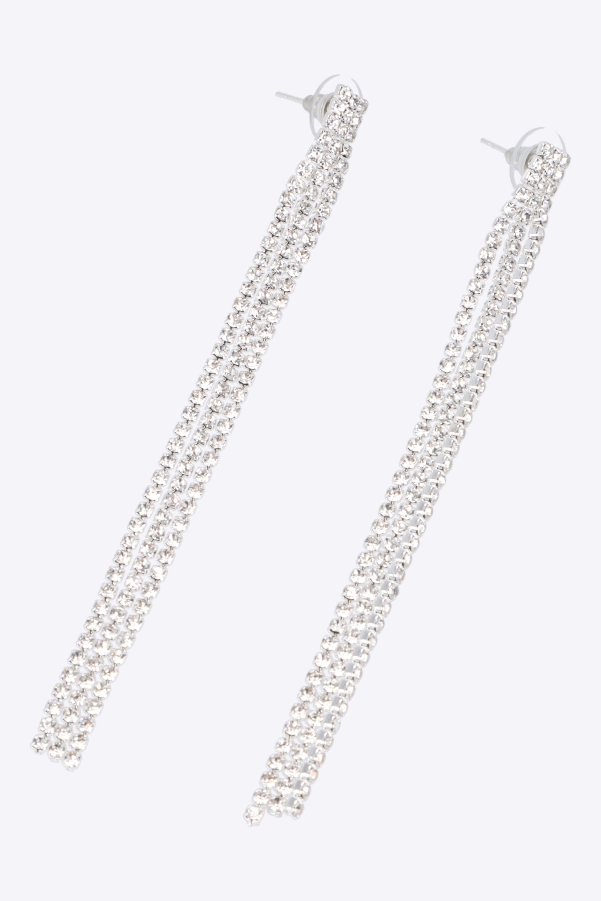 Aretes 3 lineas brillos