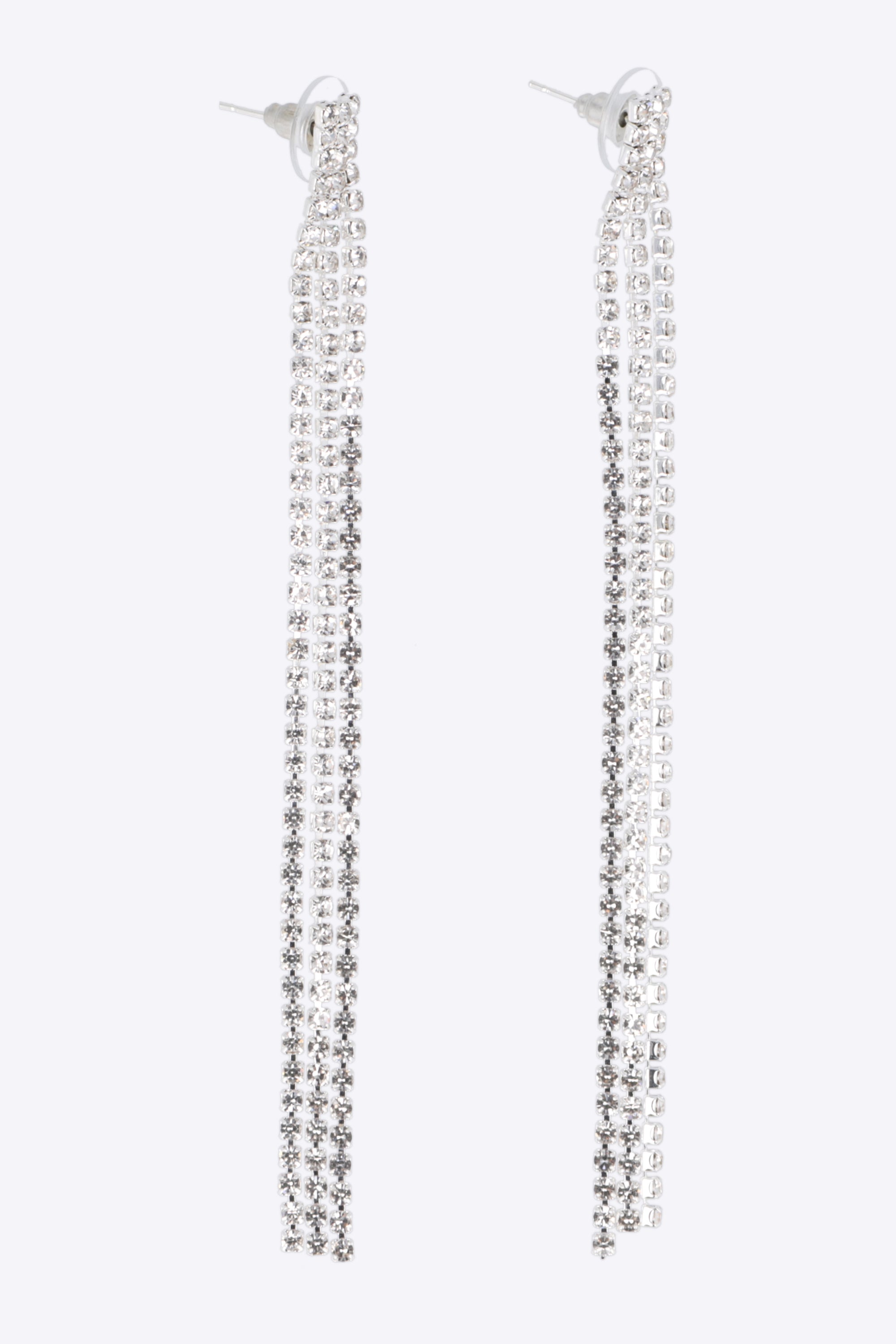 Aretes 3 lineas brillos