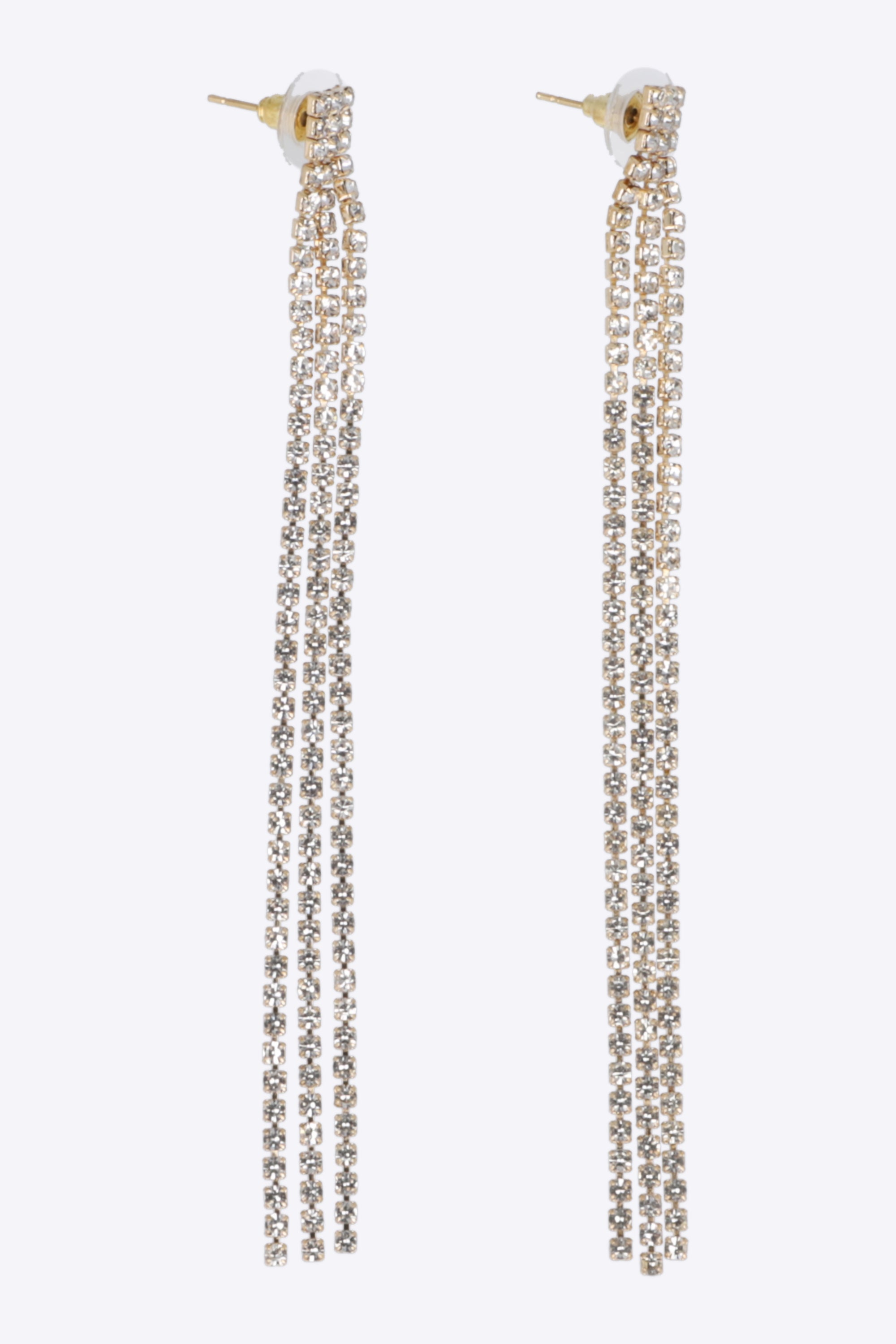 Aretes 3 lineas brillos