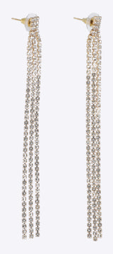 Aretes 3 lineas brillos