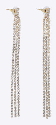 Aretes 3 lineas brillos