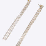 Aretes 3 lineas brillos
