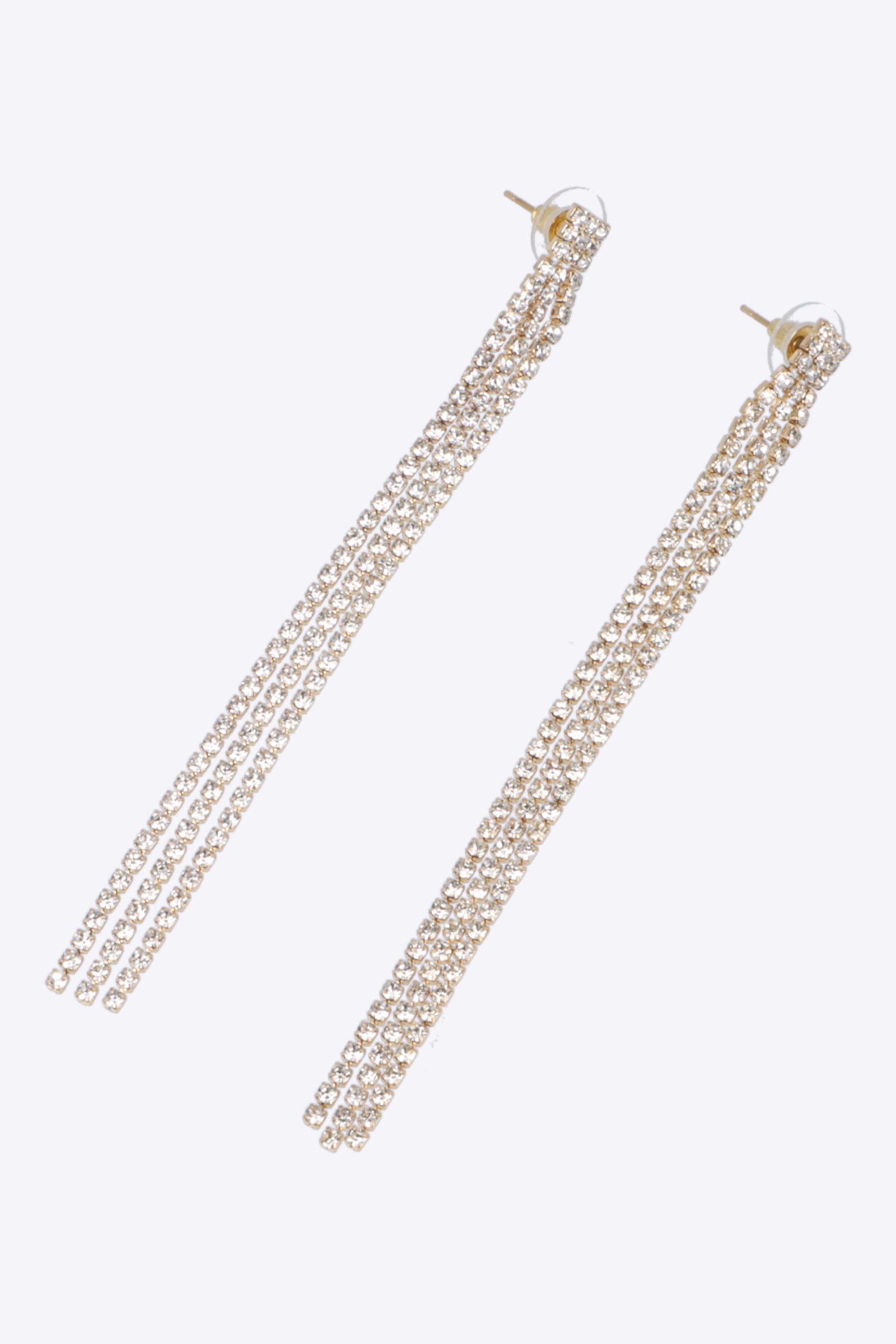 Aretes 3 lineas brillos