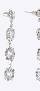 Aretes cristales cuadrados