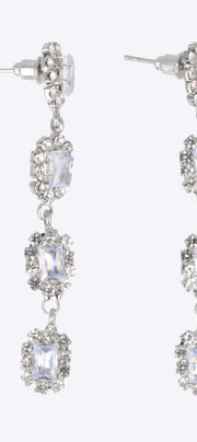 Aretes cristales cuadrados