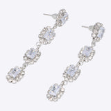 Aretes cristales cuadrados