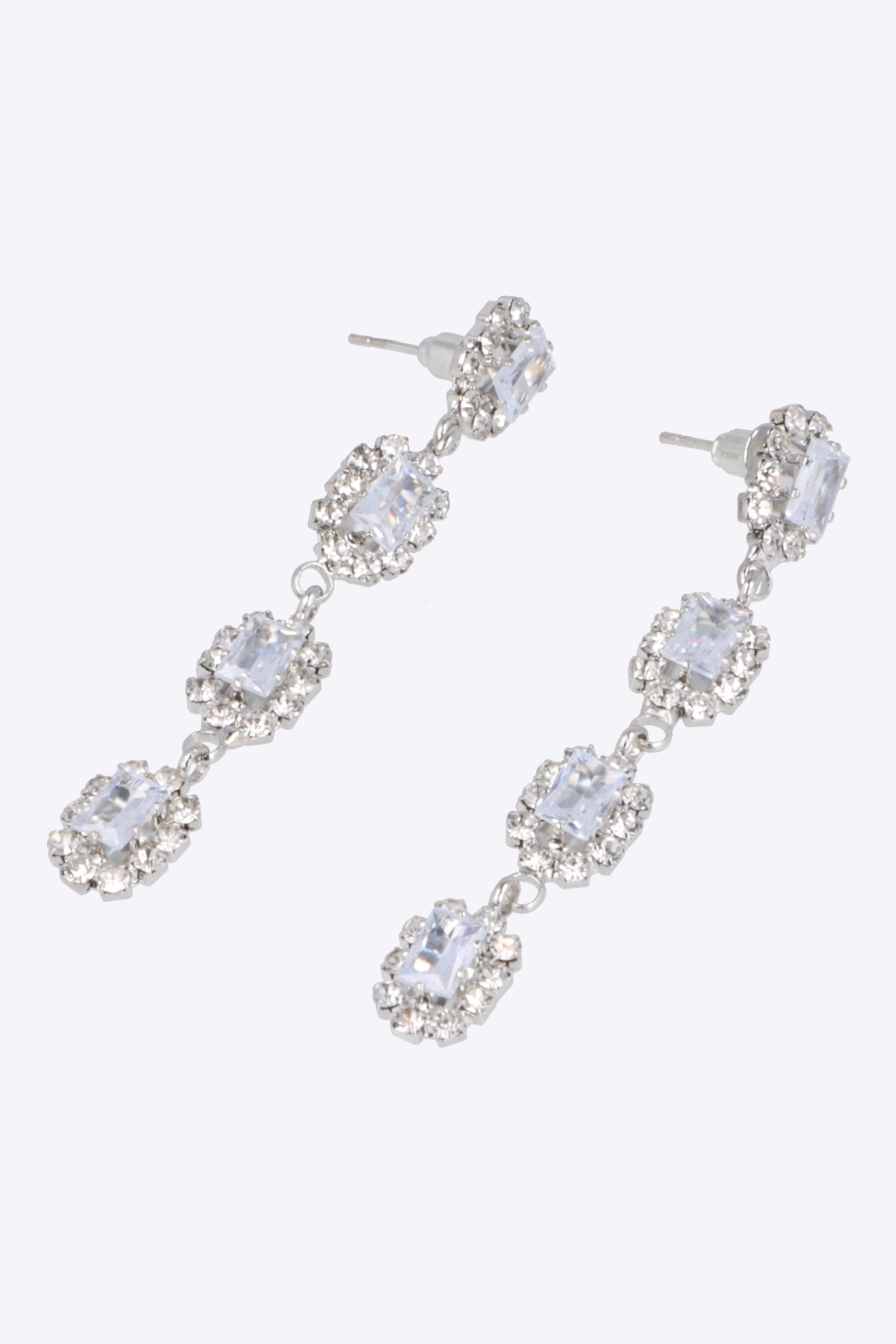 Aretes cristales cuadrados