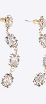 Aretes cristales cuadrados