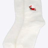 Calcetin cozy detalle dibujo navideño