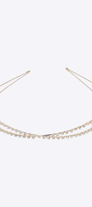 Diadema lineas cruzadas brillos