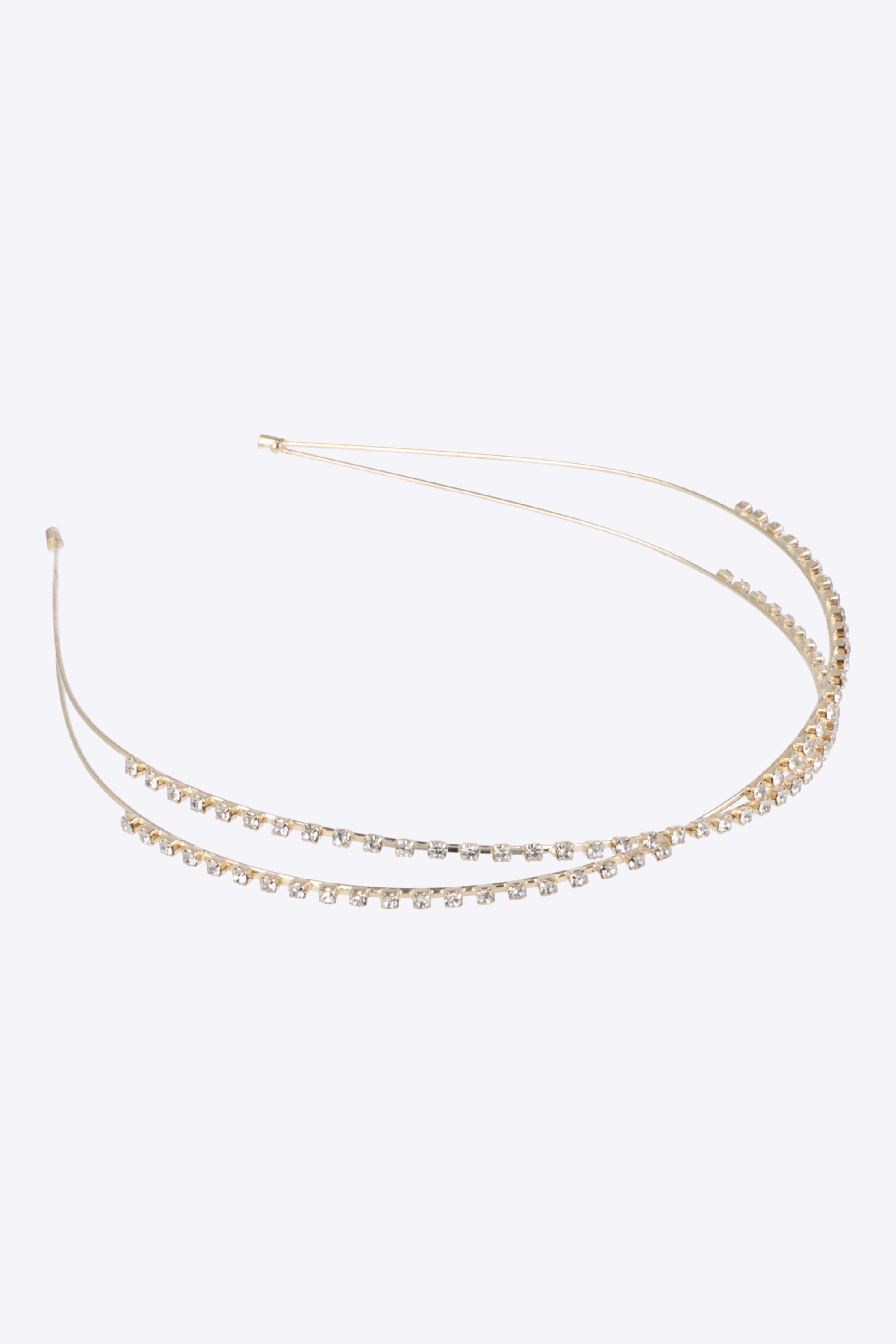 Diadema lineas cruzadas brillos