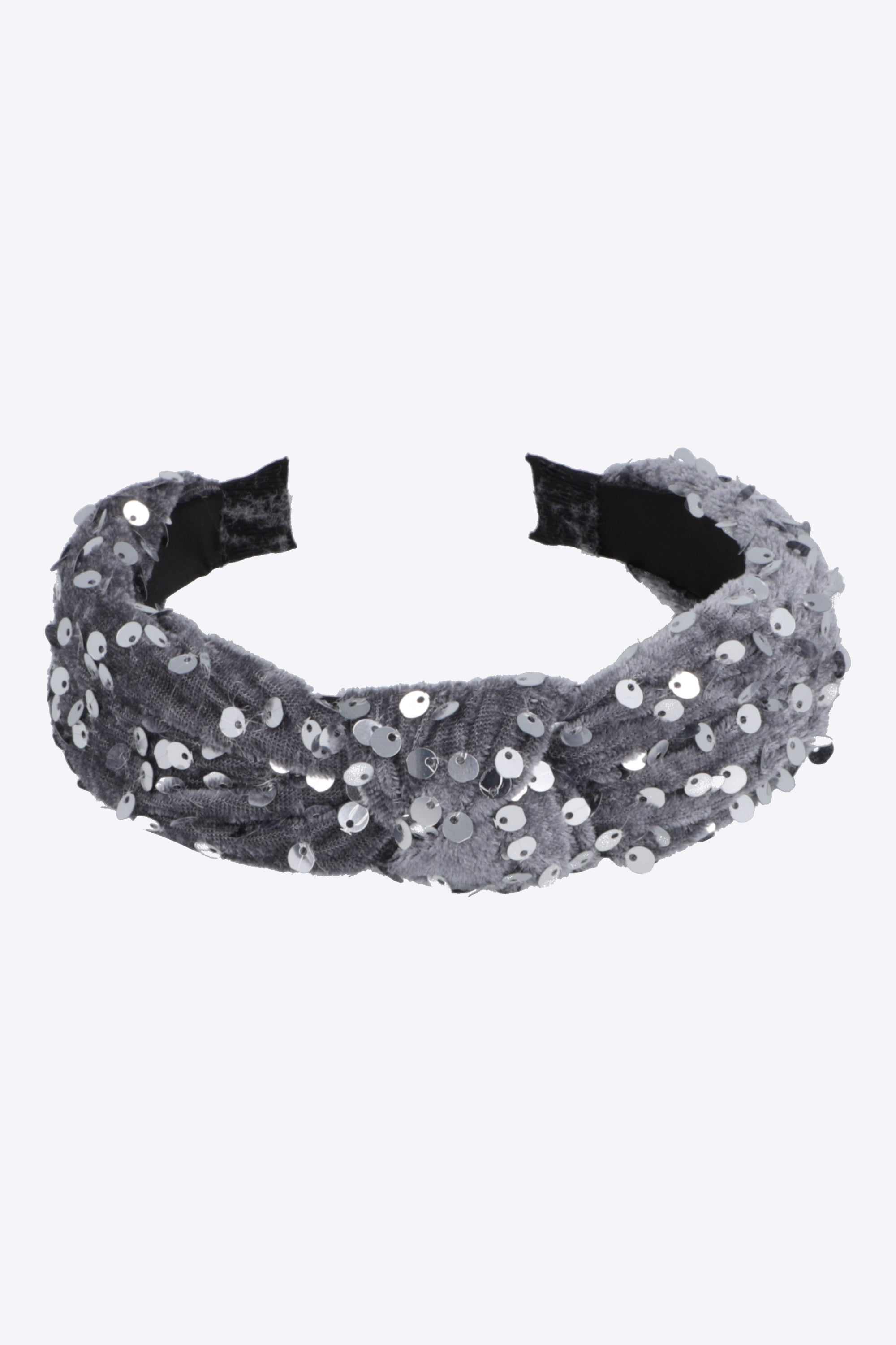 Diadema nudo velvet lentejuela