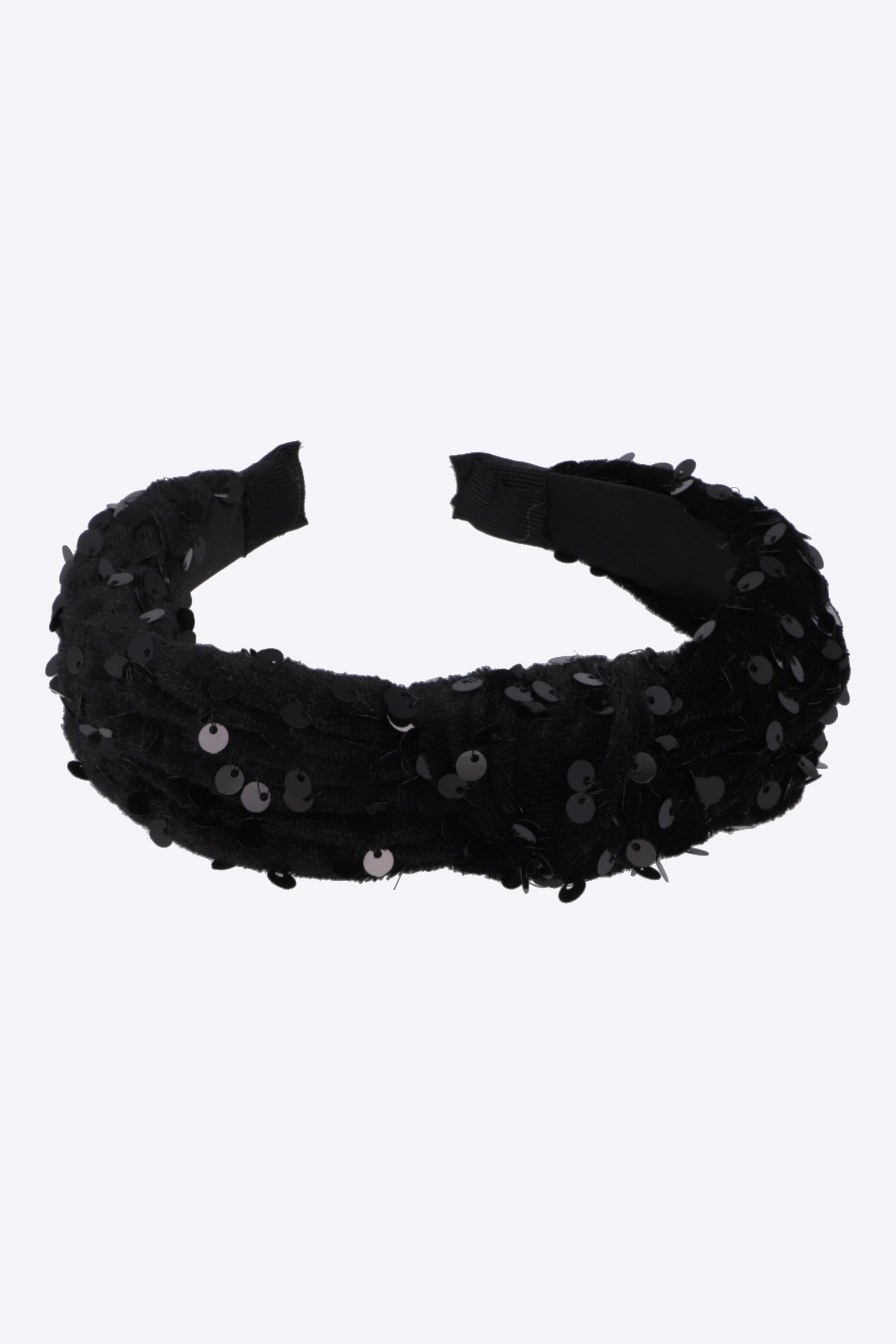Diadema nudo velvet lentejuela