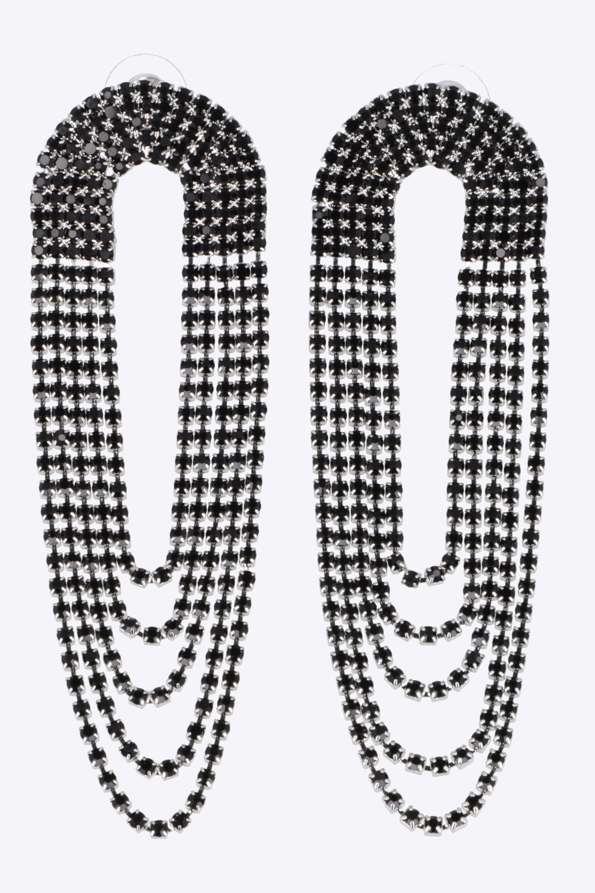 Aretes alargados brillos