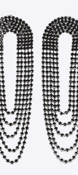 Aretes alargados brillos