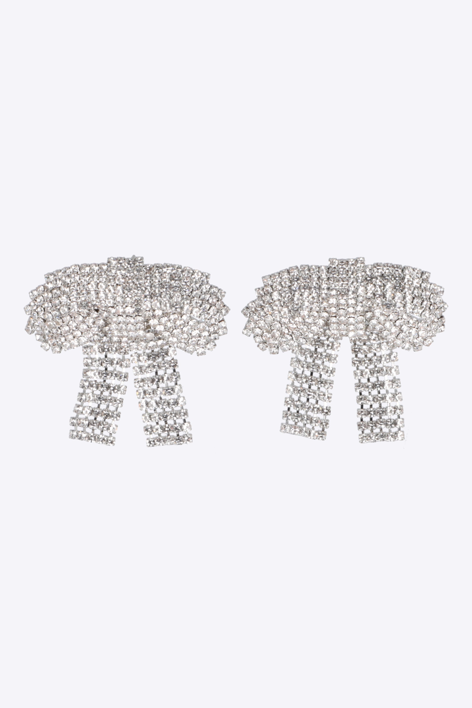 Aretes moños maxi brillos