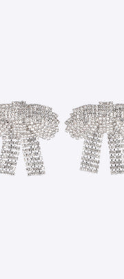Aretes moños maxi brillos