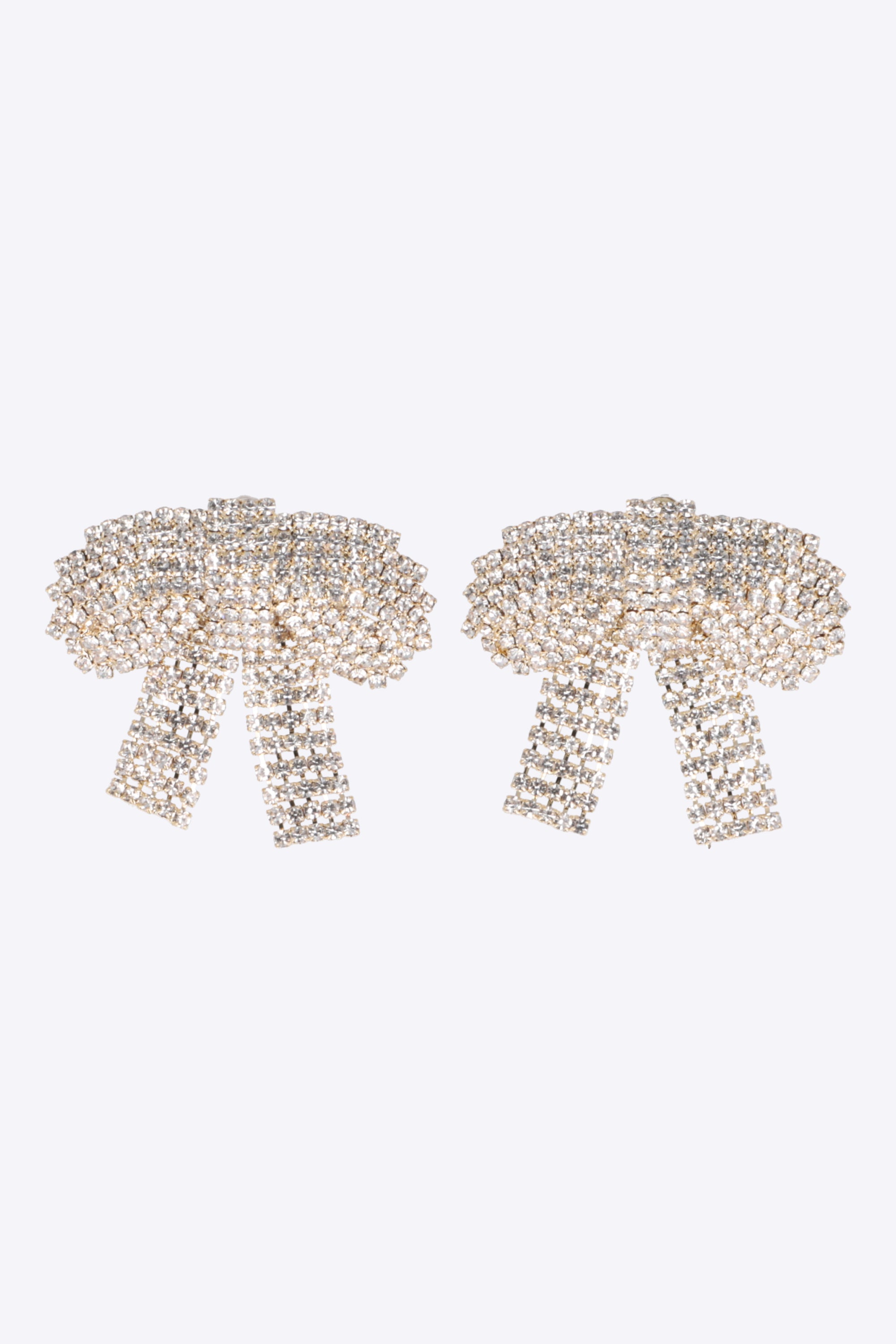 Aretes moños maxi brillos