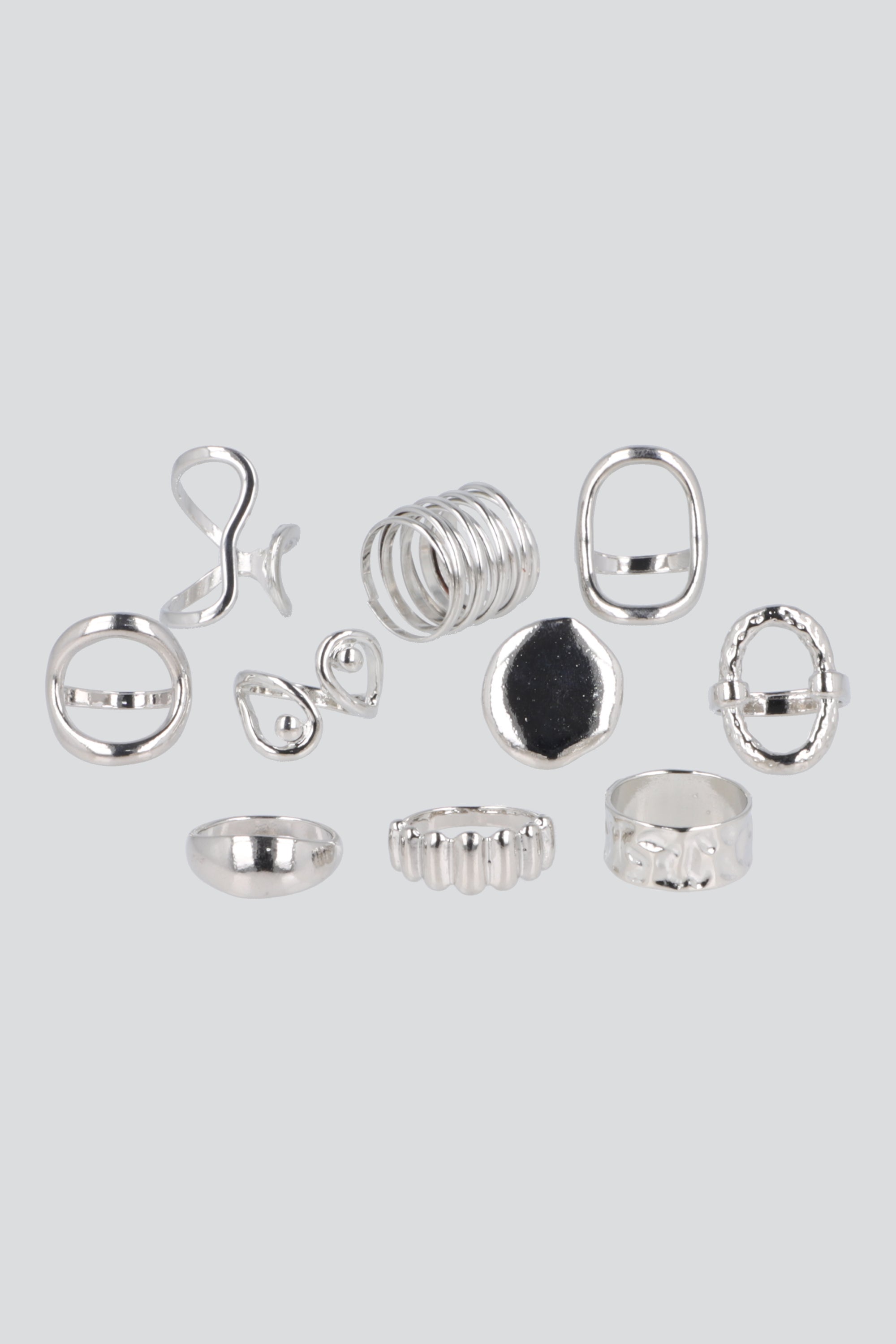 Set 9 anillos metalicos