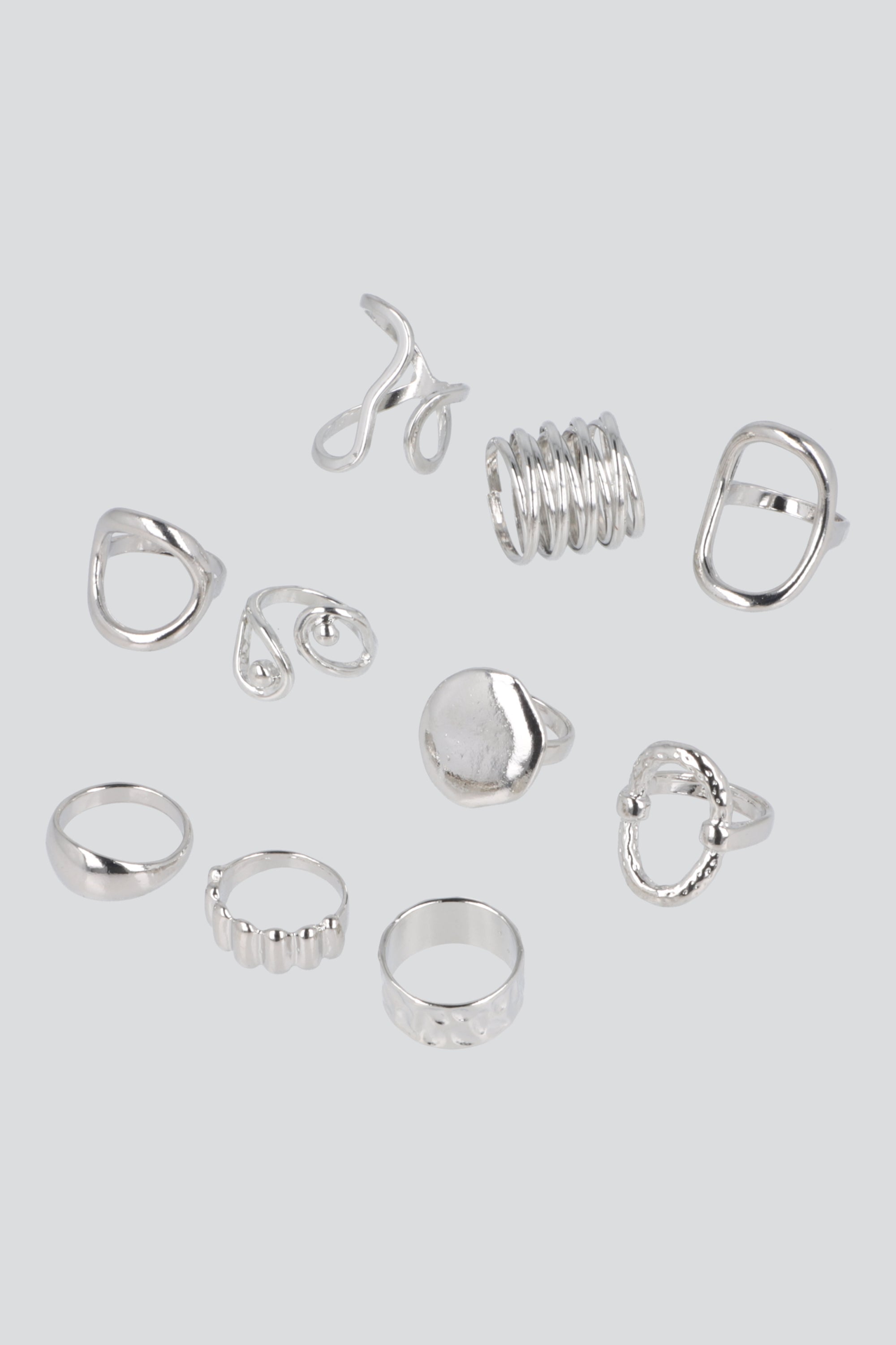 Set 9 anillos metalicos