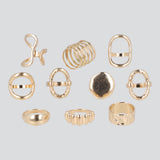 Set 9 anillos metalicos