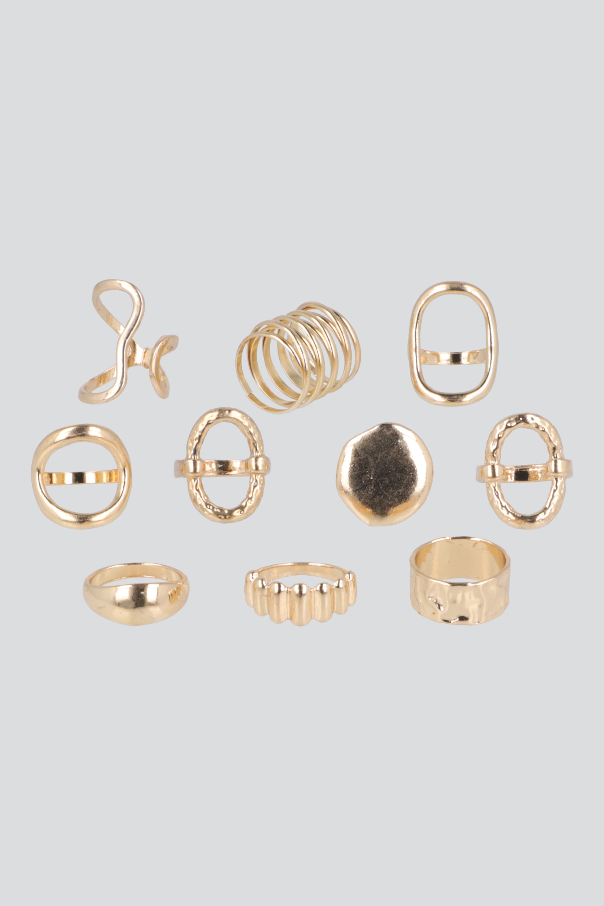 Set 9 anillos metalicos