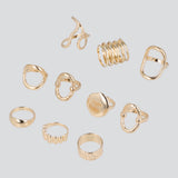 Set 9 anillos metalicos