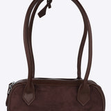 Bolsa baguette contraste suede