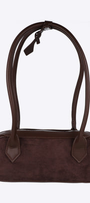 Bolsa baguette contraste suede