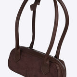 Bolsa baguette contraste suede