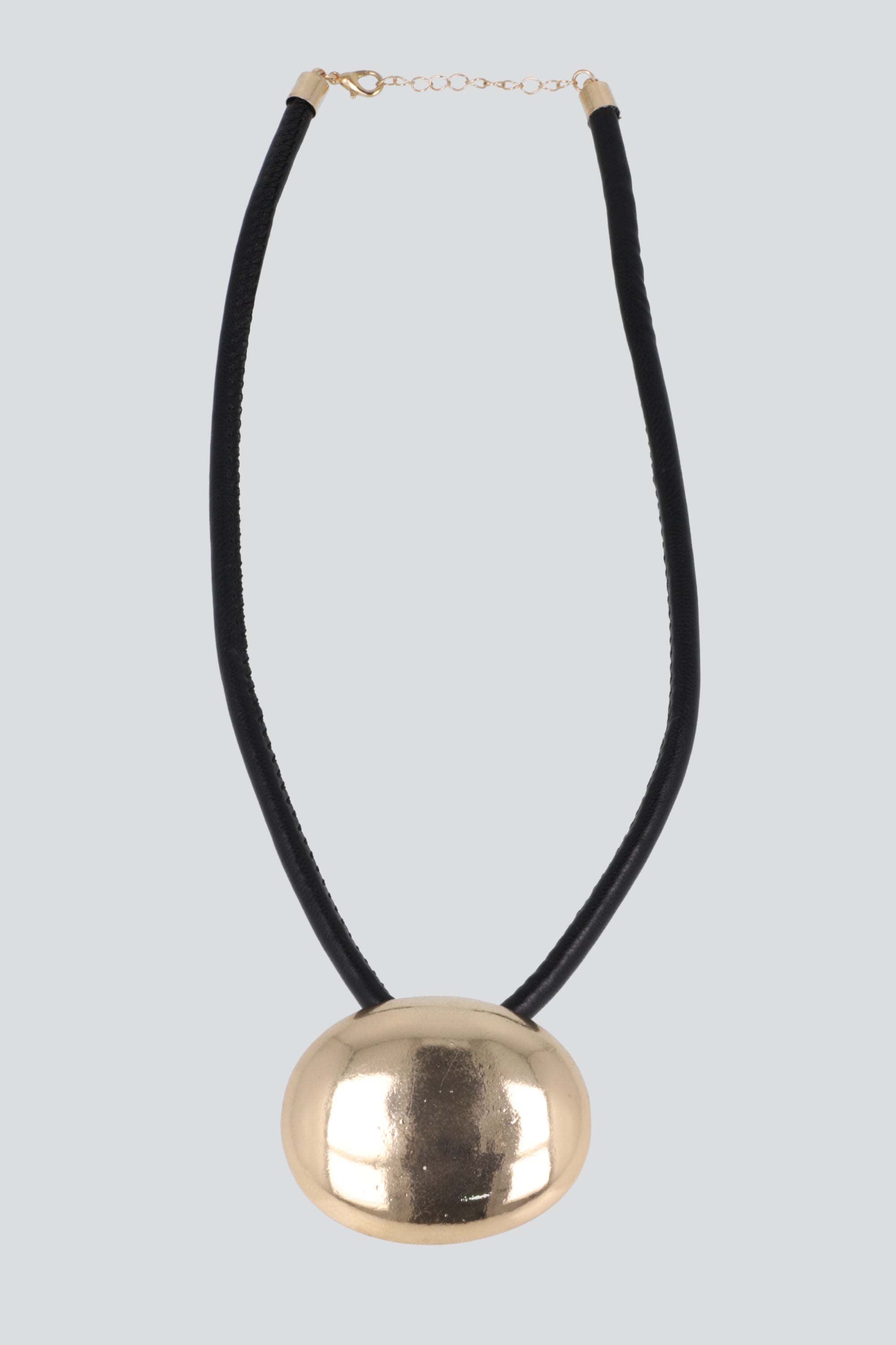 COLLAR OVALO METAL GRANDE ORO