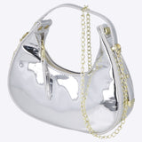 Bolsa de mano charol metálico
