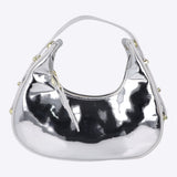 Bolsa de mano charol metálico