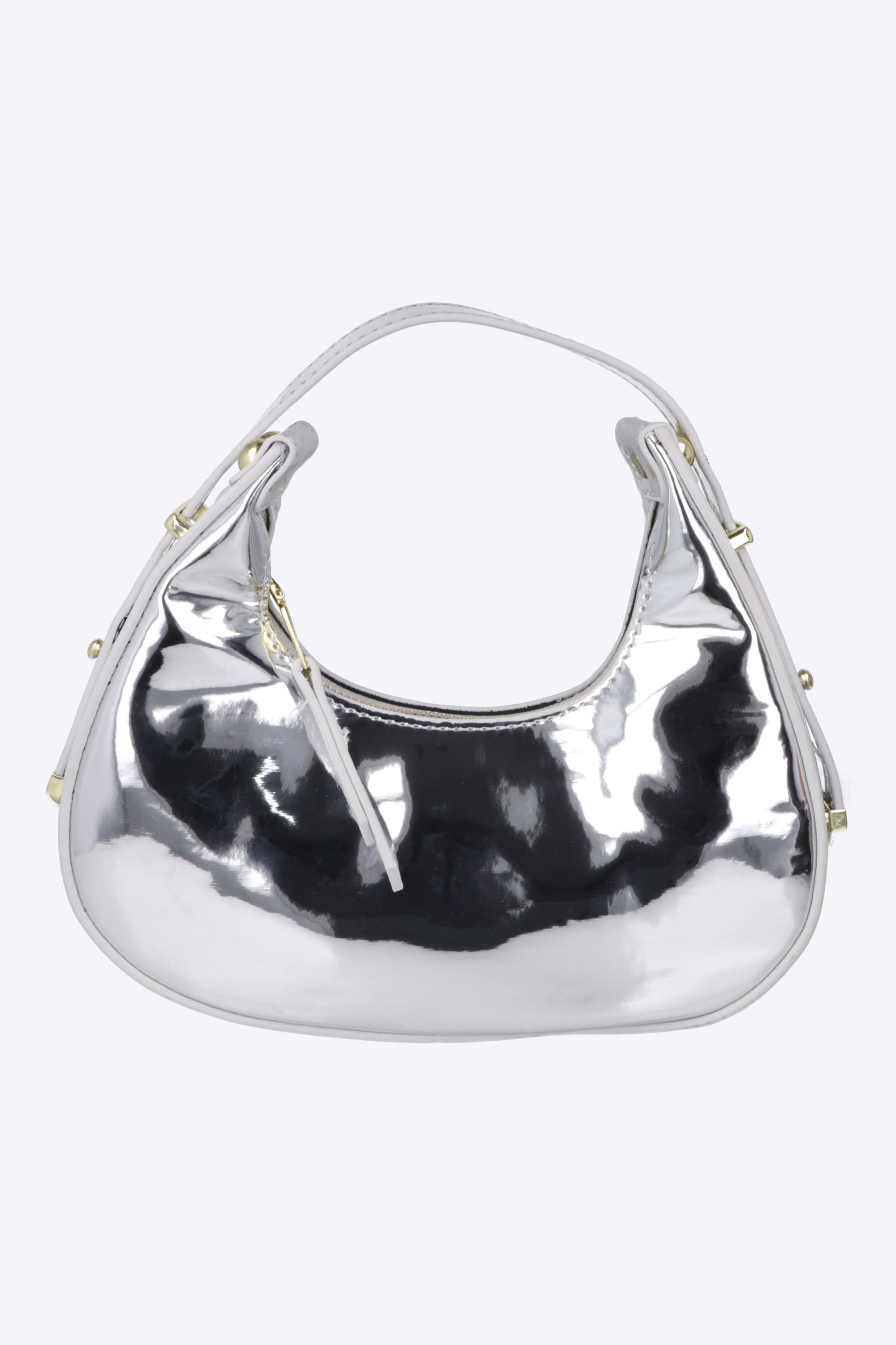 Bolsa de mano charol metálico