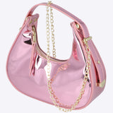 Bolsa de mano charol metálico