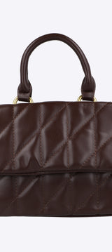 Bolsa de mano cuadrada capitonada