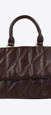 Bolsa de mano cuadrada capitonada